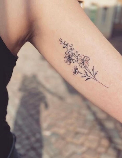Share 67+ hollyhock flower tattoo super hot - in.cdgdbentre